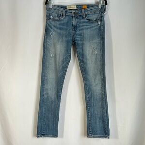 Pilcro and the Letterpress Light Blue Lightly Distressed Skinny Jeans